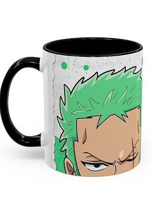 Кружка one piece "путь мечника: зоро" 330 мл черный