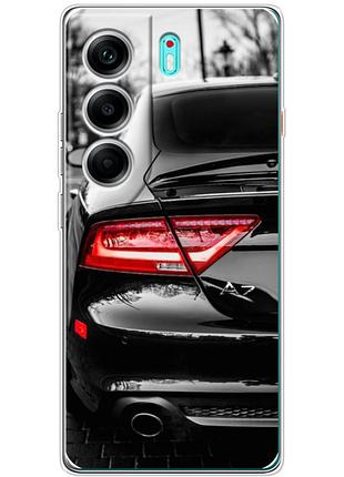 Чехол силиконовый с картинкой на tecno camon 40 (машина, audi a7)