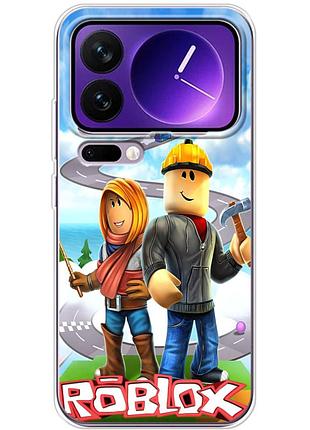 Чехол силиконовый с картинкой на xiaomi 17 pro max (роблокс, roblox)