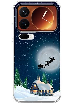 Чехол силиконовый с картинкой на xiaomi 17 pro (новогодний)