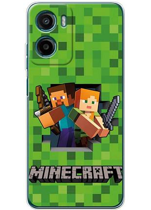 Чохол силіконовий з картинкою на motorola g06 (майнкрафт, minecraft)