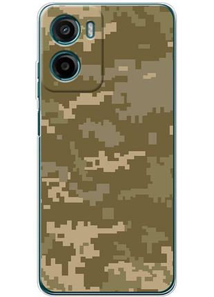 Чохол силіконовий з картинкою на motorola g06 power (патріотичний, камуфляж піксель)