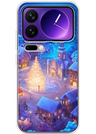 Чехол силиконовый с картинкой на xiaomi 17 pro max (новогодний)