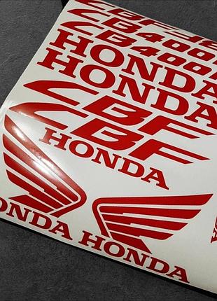 Красный цвет наклейки на мотоцикл бак пластик honda на мотоцикл хонда cbf цбф 400f