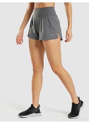 Gymshark evo  женские спортивные-беговые шорты 2 в 1