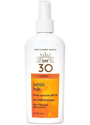 Солнцезащитный спрей bath & body works tahiti isle spray spf30 177 мл