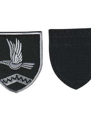 Шеврон военный / армейский, 10 ошб 59 ошбр, на липучке, на черном фоне, всу 7 см*8,см