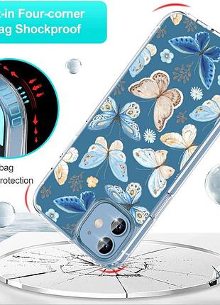 Панель losvick для iphone 12 12 pro с бабочками 6