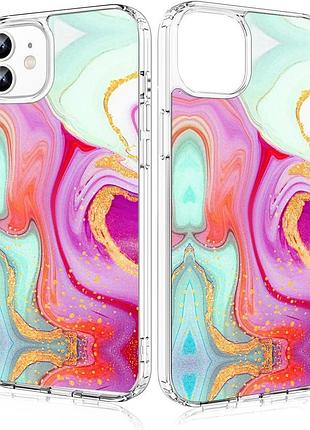 Панель losvick для iphone 12 12 pro с мраморным узором