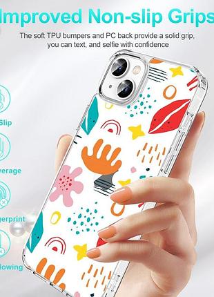 Панель для iphone 13 14 с абстрактным рисуноком losvick 4