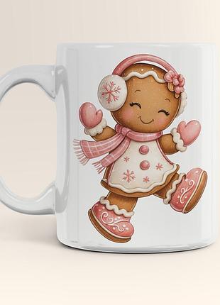 Чашка біла, керамічна, 11 oz (330 мл), різдво 4su_podcup11w_0370
