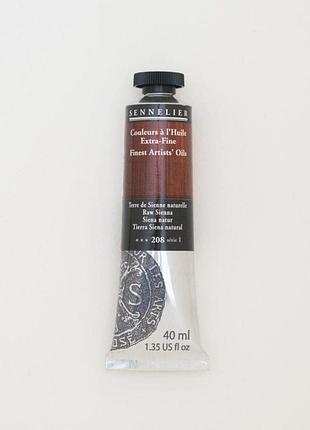Олійная краска sennelier, 40 мл, профессиональная, s1, сиена натуральная (raw sienna)