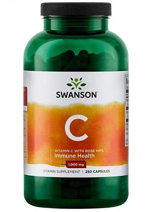 Вітамін c з шипшиною vitamin c with rose hips 1000 мг - 250 капсул