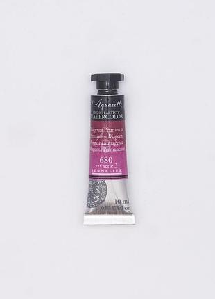 Акварельная краска l'aquarelle sennelier, 10 мл, s3 - маджента стойка (permanent magenta)