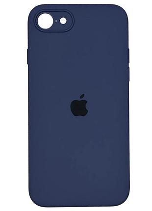 Чехол fiji silicone case full camera для apple iphone se (2020) бампер накладка с защитой камеры dark blue