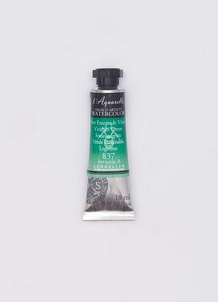 Акварельная краска l'aquarelle sennelier, 10 мл, s3 - виридоновая зеленая (viridian green)