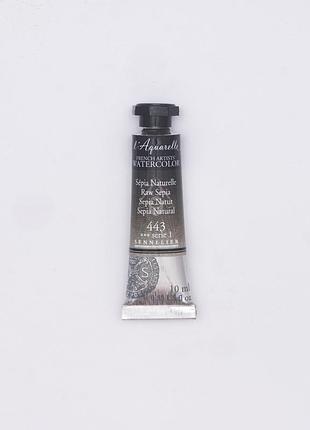 Акварельная краска l'aquarelle sennelier, 10 мл, s1 - сепия натуральная (raw sepia)