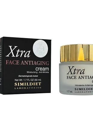 Антивозрастной крем для лица с пептидами simildiet face antiaging cream xtra 50 мл