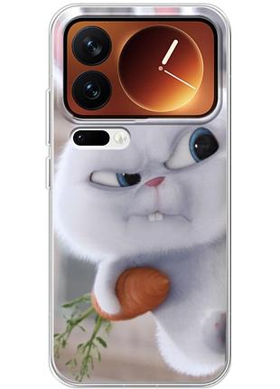 Чохол силіконовий з картинкою на xiaomi 17 pro (кролик сніжок)