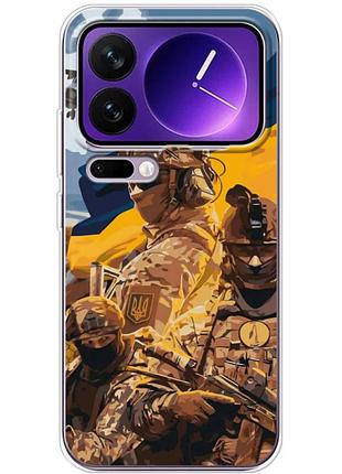 Чехол силиконовый с картинкой на xiaomi 17 pro max (патриотический, воины всу)