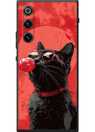 Чехол силиконовый с картинкой на zte nubia red magic 10 air (стильный котик)