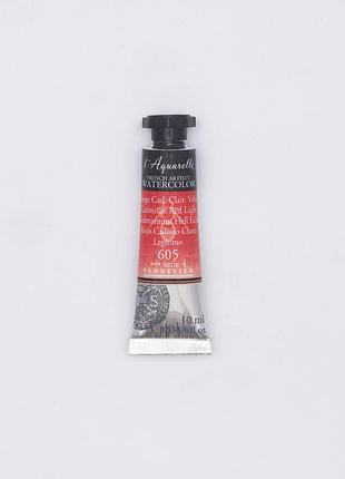 Акварельная краска l'aquarelle sennelier, 10 мл, s4 - кадмиум красный светлый (cadmium red light)