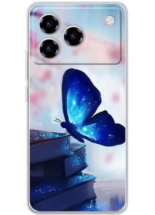 Чехол силиконовый с картинкой на zte blade a76 (бабочка)
