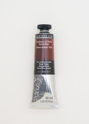 Олійная краска sennelier, 40 мл, профессиональная, s1, сиена жженая (burnt sienna)
