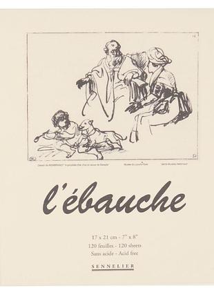 Склейка для эскизов и набросков ebauche sennelier, 130 листов, 90 г/м, 17х21 см