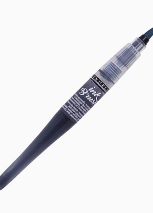 Ручка-пензель з чорнилом sennelier ink brush, сірий пейна (payne's grey)