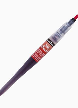 Ручка-пензель з чорнилом sennelier ink brush, основний червоний (primary red)