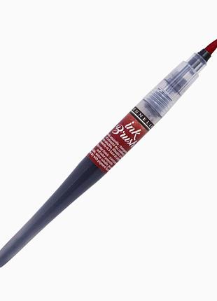 Ручка-пензель з чорнилом sennelier ink brush, сієна палена (burnt sienna)