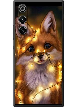 Чохол силіконовий з картинкою на zte nubia red magic 10 air (новорічний, лисичка)