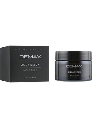Нічний крем аква детокс demax aqua detox night fluid 50 мл