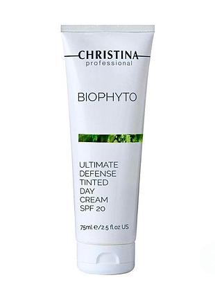 Денний крем christina bio phyto ultimate defense tinted day spf 20 з тоном 75 мл