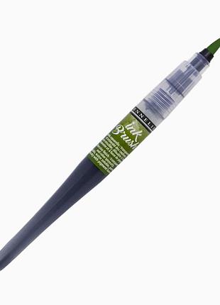 Ручка-пензель з чорнилом sennelier ink brush, оливково-зелений (olive green)
