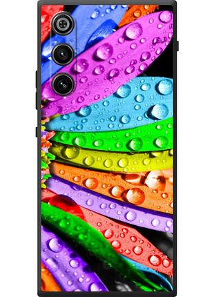 Чехол силиконовый с картинкой на zte nubia red magic 10 air (цветные листья)