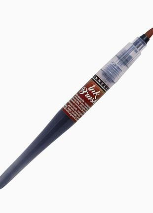 Ручка-пензель з чорнилом sennelier ink brush, умбра натуральна (raw umber)