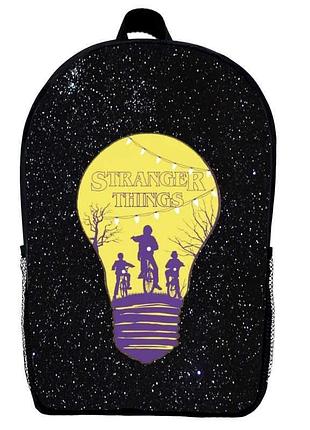Рюкзак школьный очень странные дела (school gear bag stranger things 07) черный, 39 х 27 х 14 см
