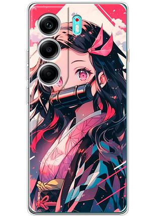 Чехол силиконовый с картинкой на tecno camon 40 (аниме, anime)