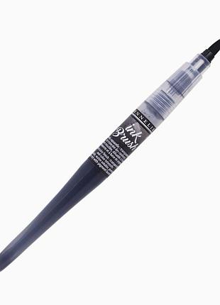 Ручка-пензель з чорнилом sennelier ink brush, слонова кістка (ivory black)