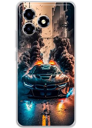 Чохол силіконовий з картинкою на zte blade a36 (машина bmw i8)