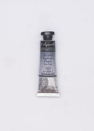 Акварельная краска l'aquarelle sennelier, 10 мл, s1 - серая светлая (light grey)