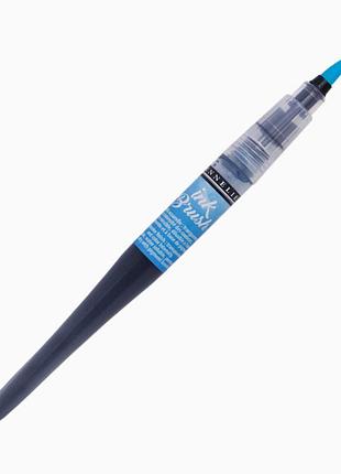 Ручка-пензель з чорнилом sennelier ink brush, фталоціаніновий бірюзовий (phthalocyanine turquoise)