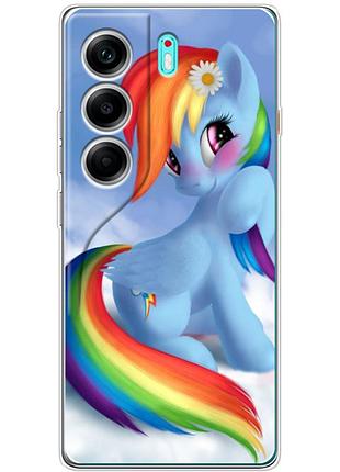 Чехол силиконовый с картинкой на tecno camon 40 (литл пони, my little pony)