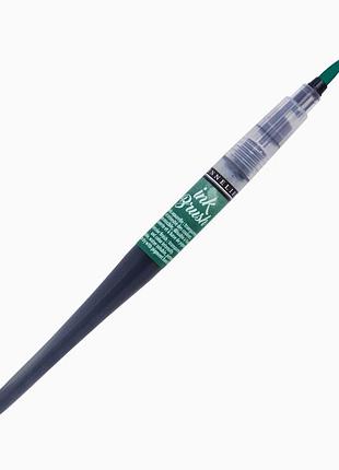 Ручка-пензель з чорнилом sennelier ink brush, лісовий зелений (forest green)