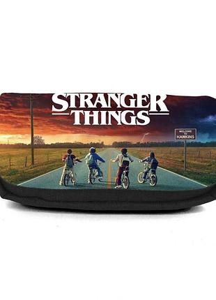 Школьный пенал очень странные дела (stranger things 0012 black) черный