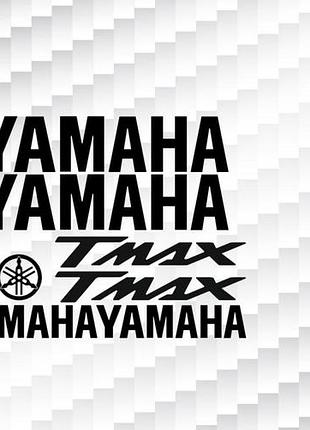 Черные наклейки на мотоцикл бак пластик yamaha ямаха тмах т мах tmax t max