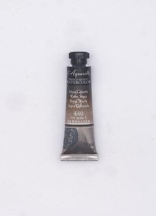 Акварельна фарба l'aquarelle sennelier, 10 мл, s1 - тепла сепія (warm sepia)