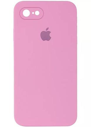 Чехол fiji silicone case full camera для apple iphone 8 бампер накладка с защитой камеры rose pink